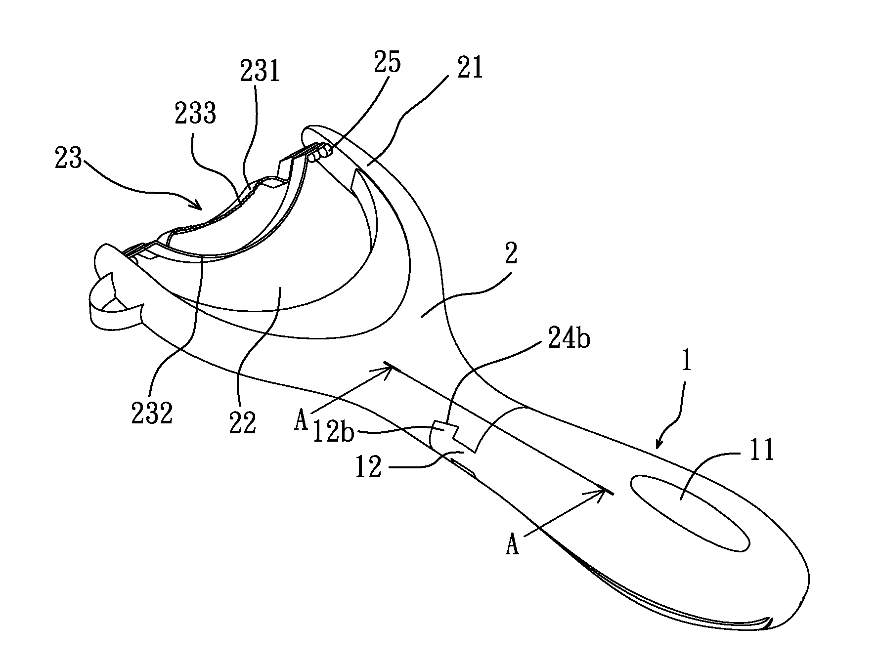 Assembled peeler