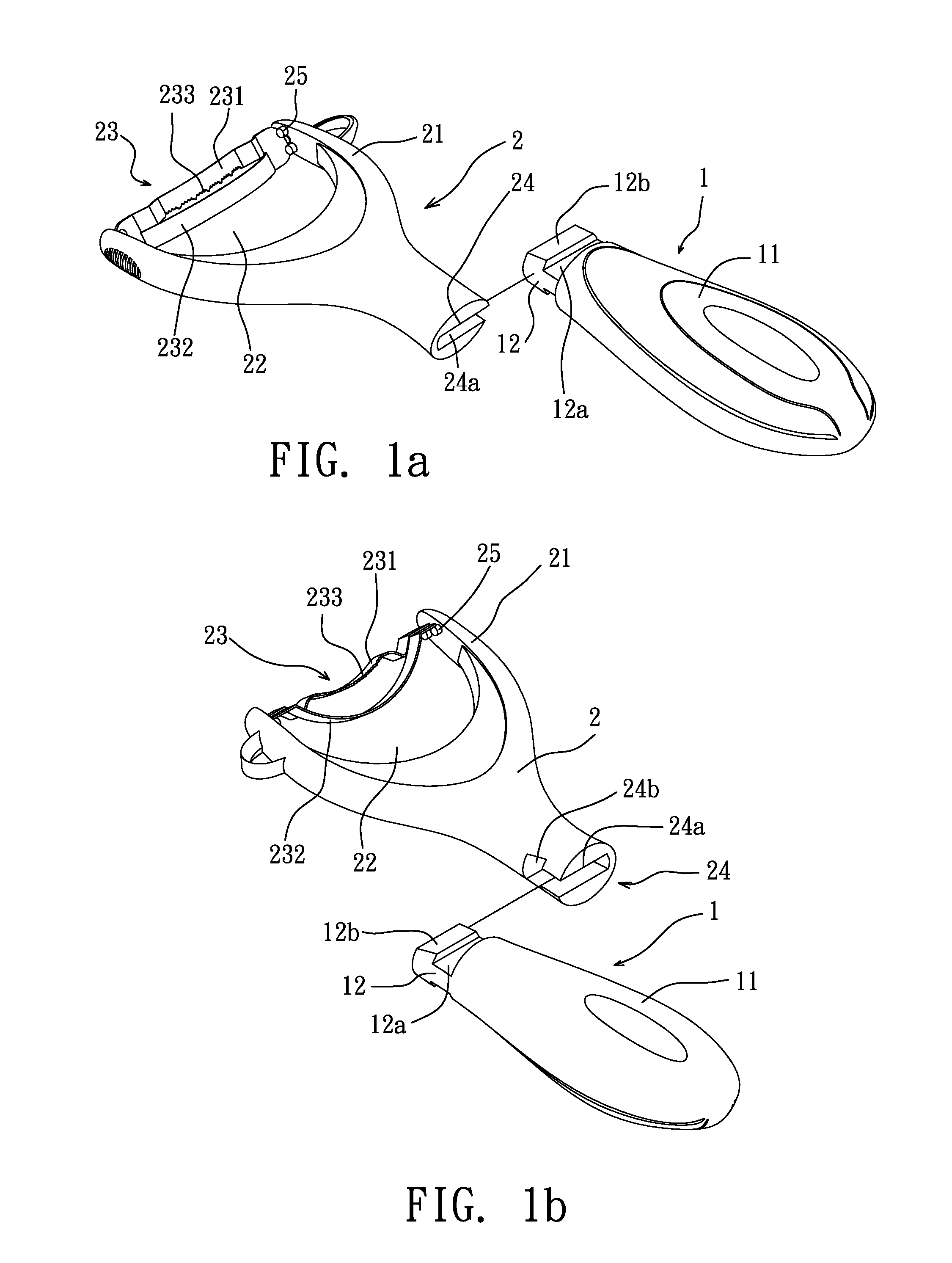 Assembled peeler