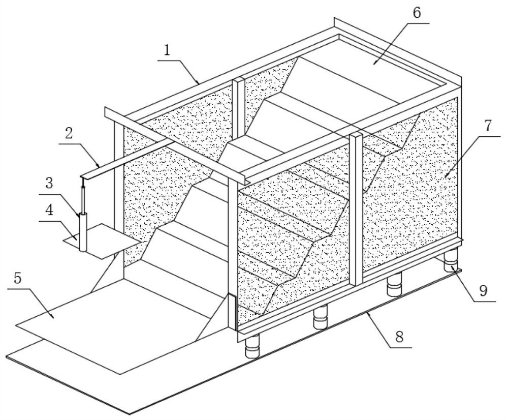 Blasting vibration test device for measuring slope stability and evaluation and early warning method