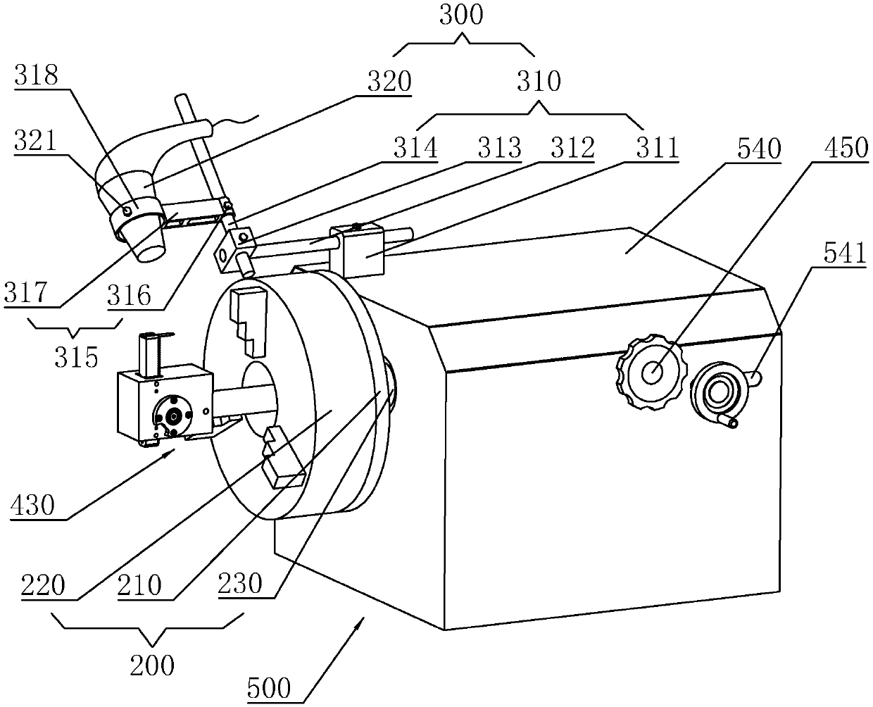 Circular net choke plug removing machine