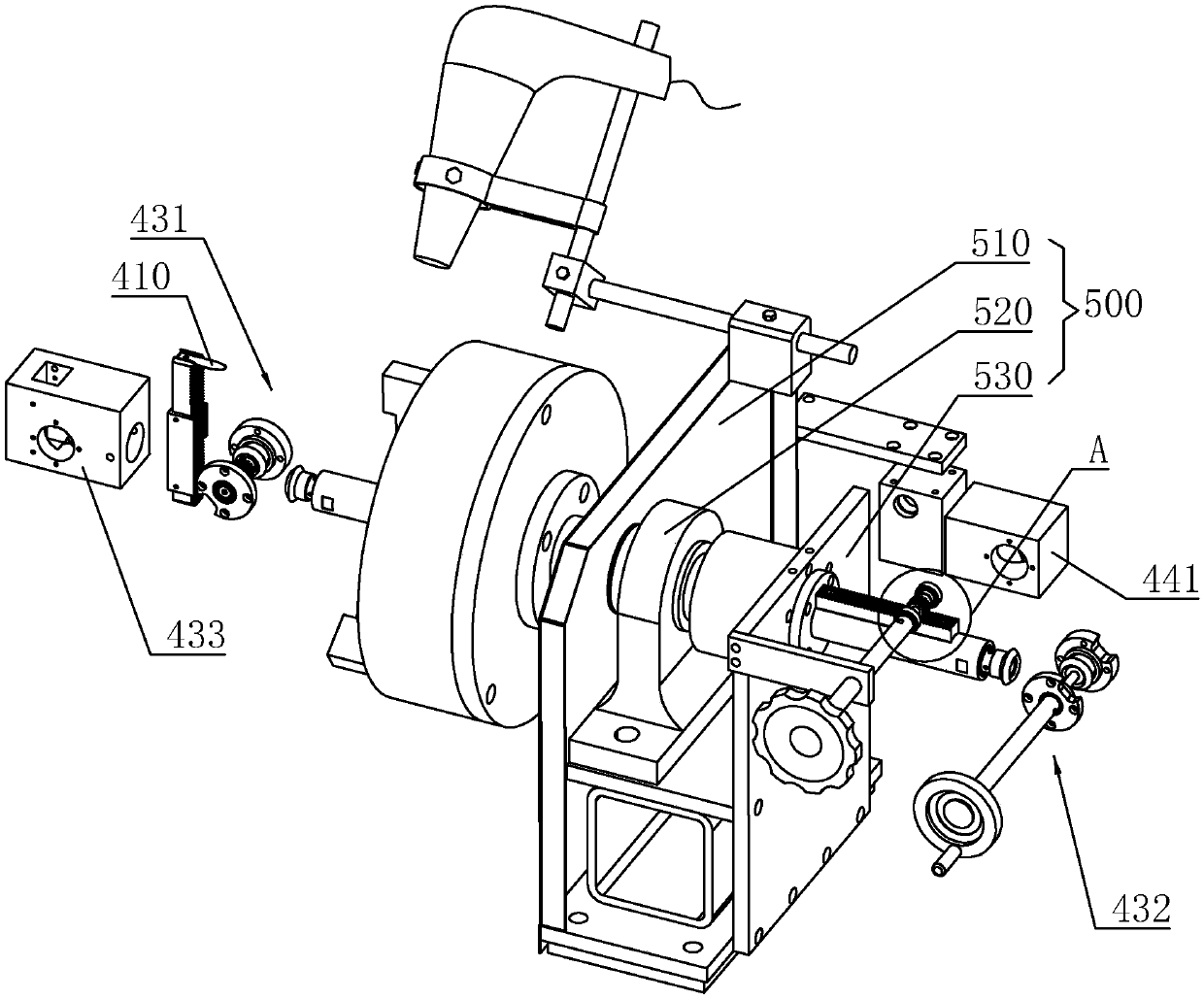 Circular net choke plug removing machine