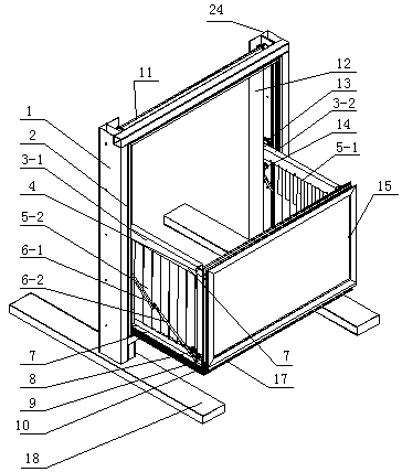 Balcony window forming hanging balcony after being opened