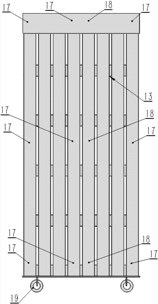 Method and device for measuring fluid-solid coupling parameters of a plurality of spent fuel storage grids