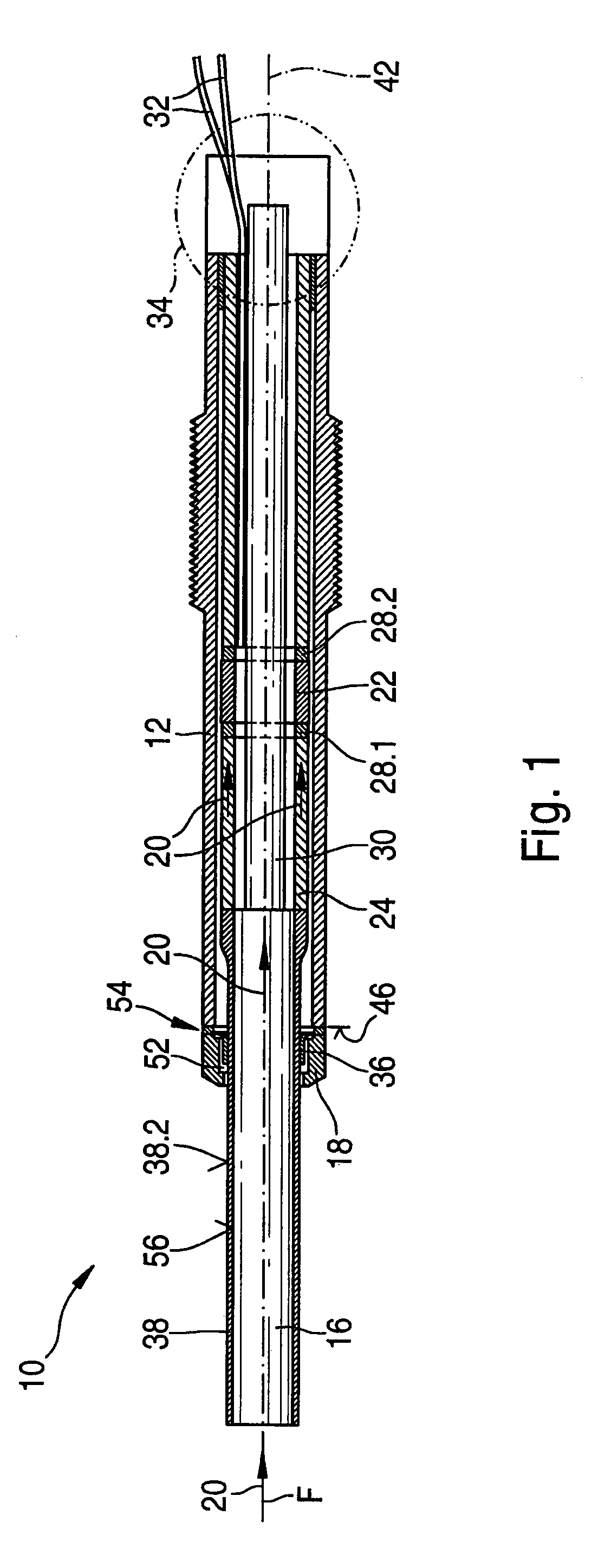 Pencil-type glow plug having an integrated combustion chamber pressure sensor