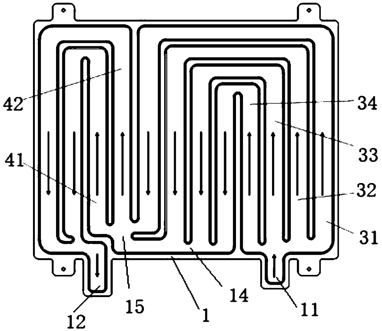 A water-cooled plate and a water-cooled battery