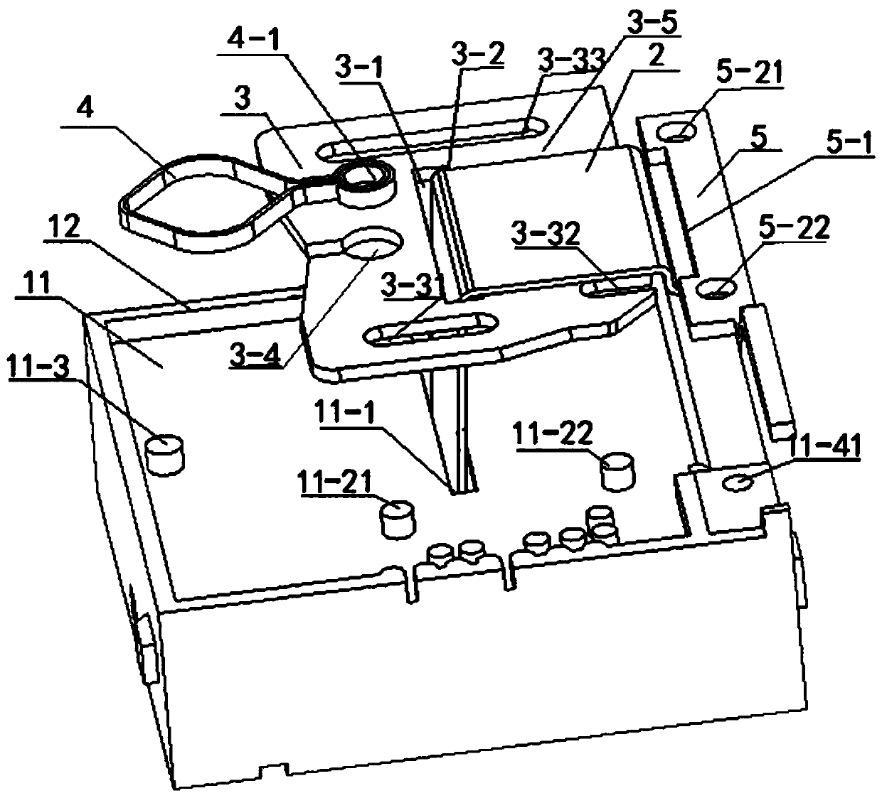 A safe detachment device for mov module temperature alloy