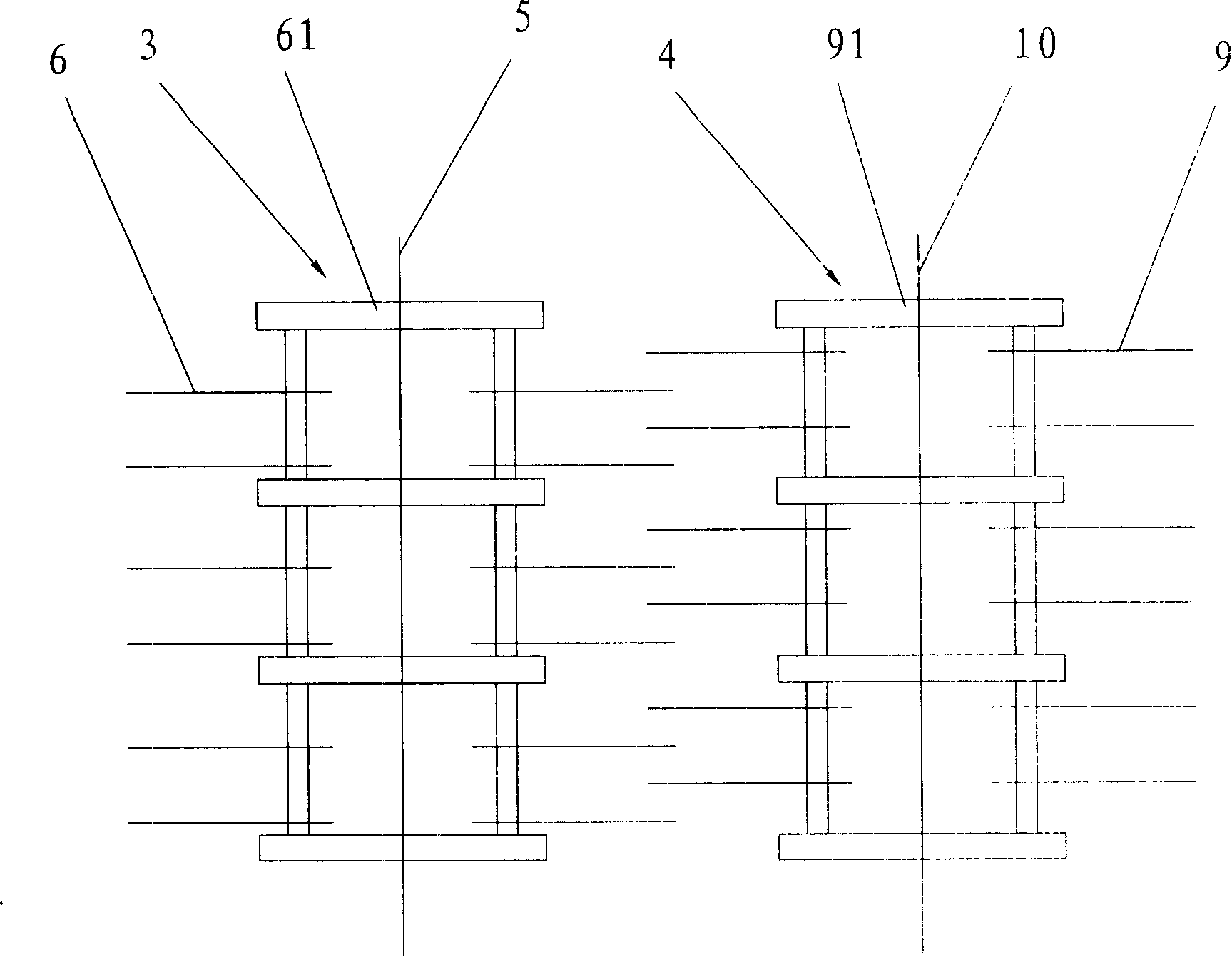 Birotor beater disintegrating machine