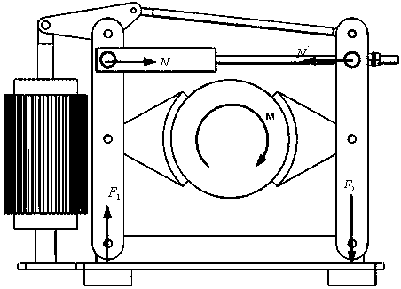 A brake friction performance detection device and friction coefficient calculation method