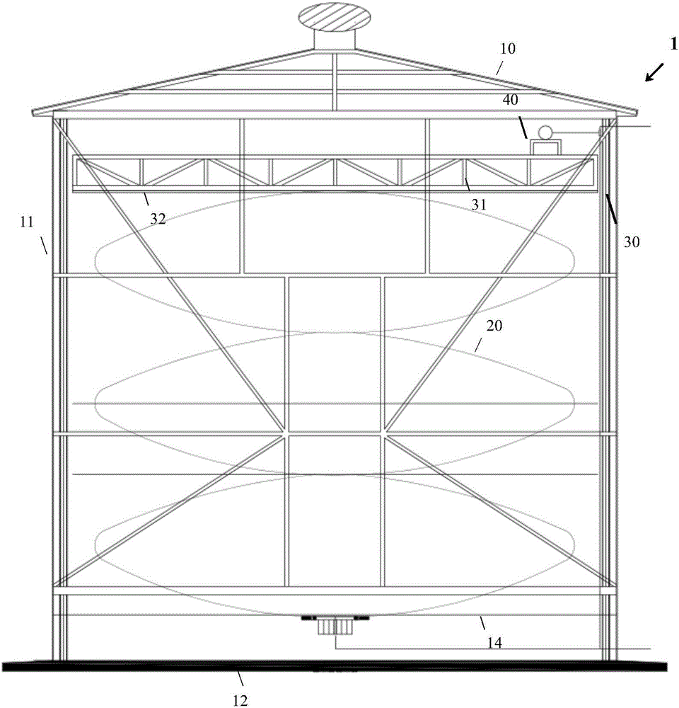 Methane storage cabinet and outwards constant-pressure exhausting method of methane storage cabinet