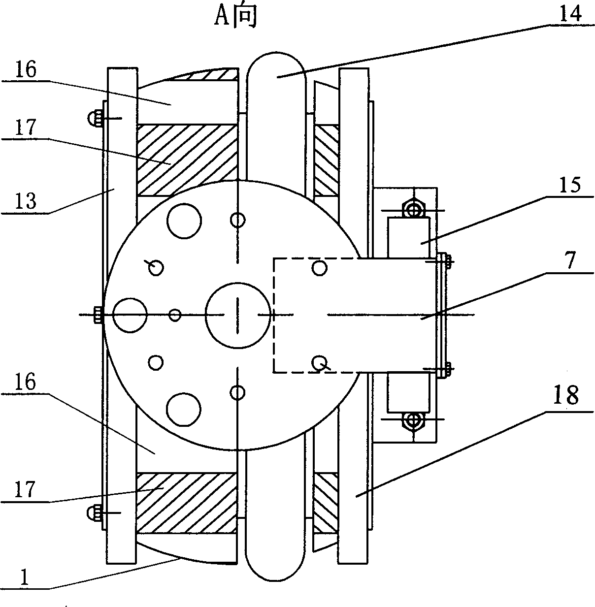 Perception type reconfigurable bionic sand wheel for moving navigational platform