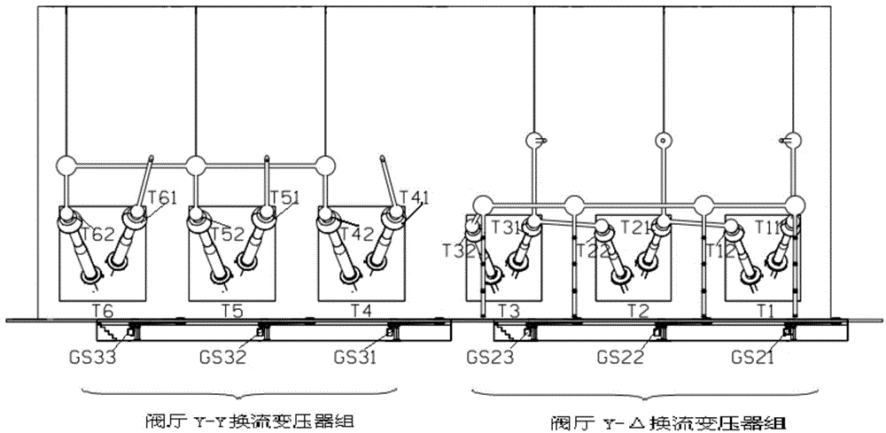 Remnant electric charge releasing device of converter station valve hall