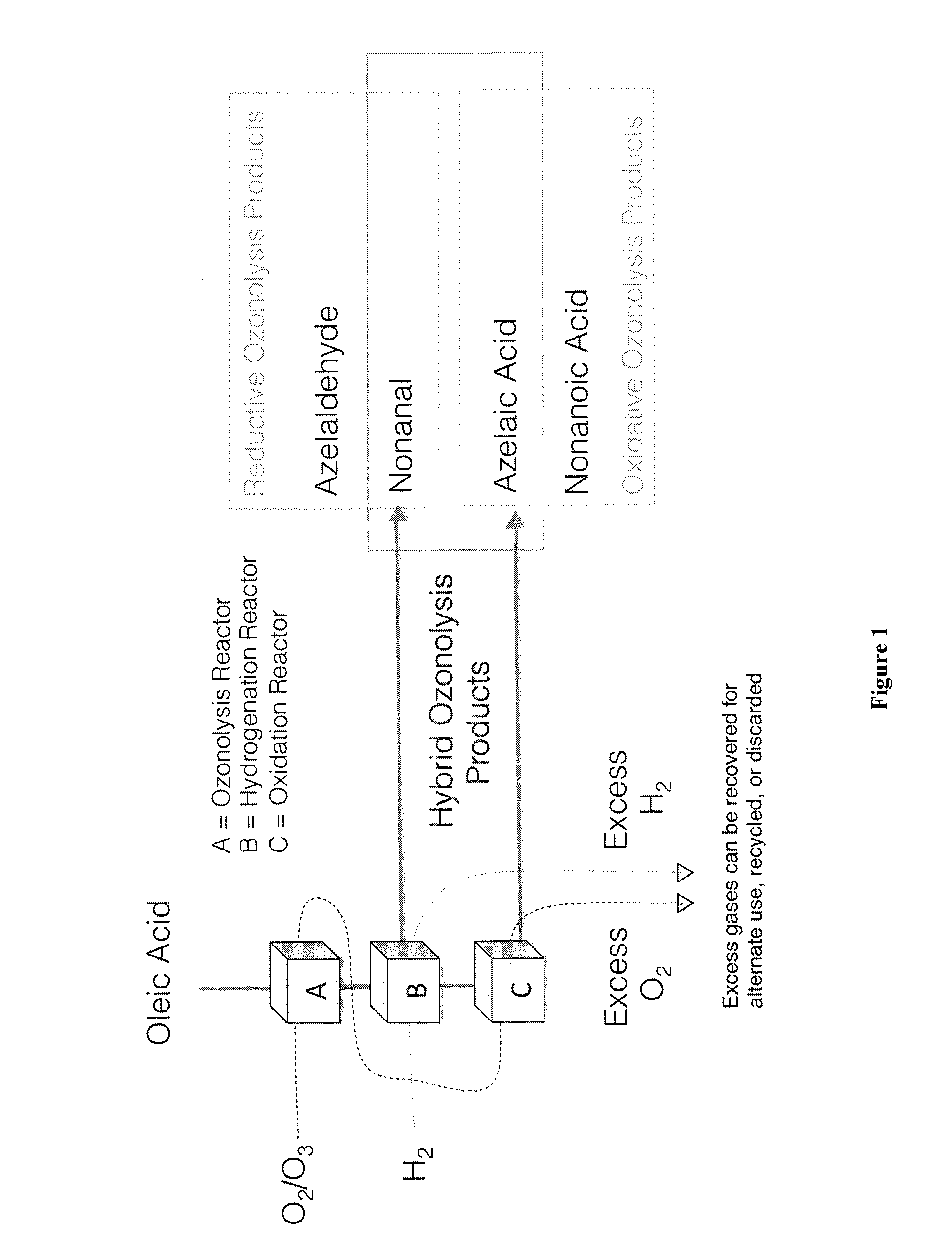 Ozonolysis operations for generation of reduced and/or oxidized product streams