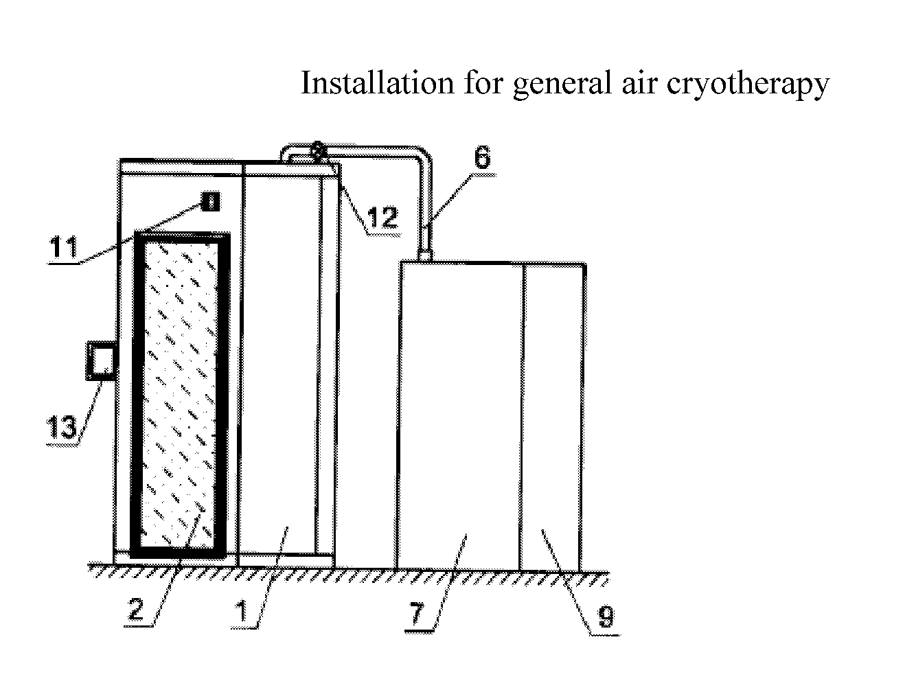 Installation for general air cryotherapy