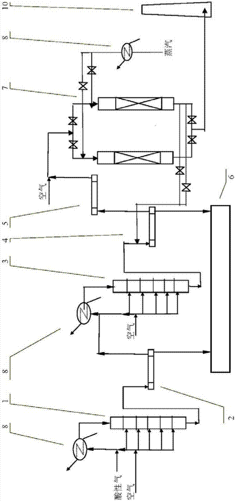 Low-sulfur emission sulfur recovery process for acid gas with intermediate concentration