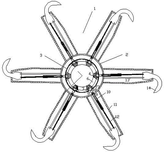 Belt-driven forage tumbling unit with separate hooks