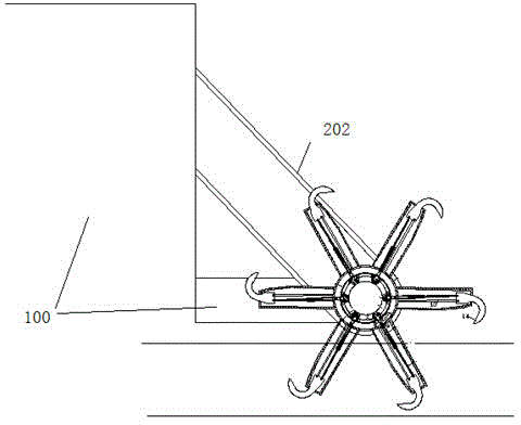 Belt-driven forage tumbling unit with separate hooks