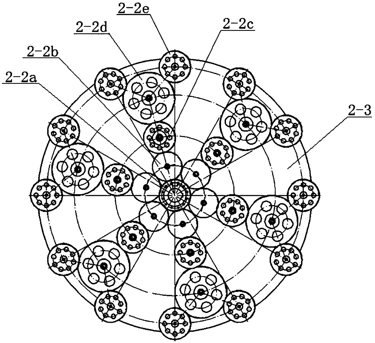 Multi-strand special conductor twisting and back-twisting cage wire stranding machine