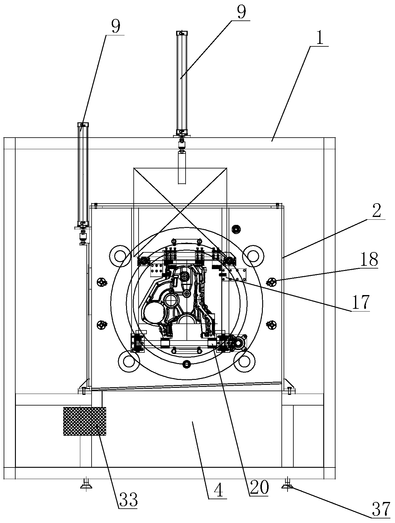 Surge-type special cylinder cleaning machine