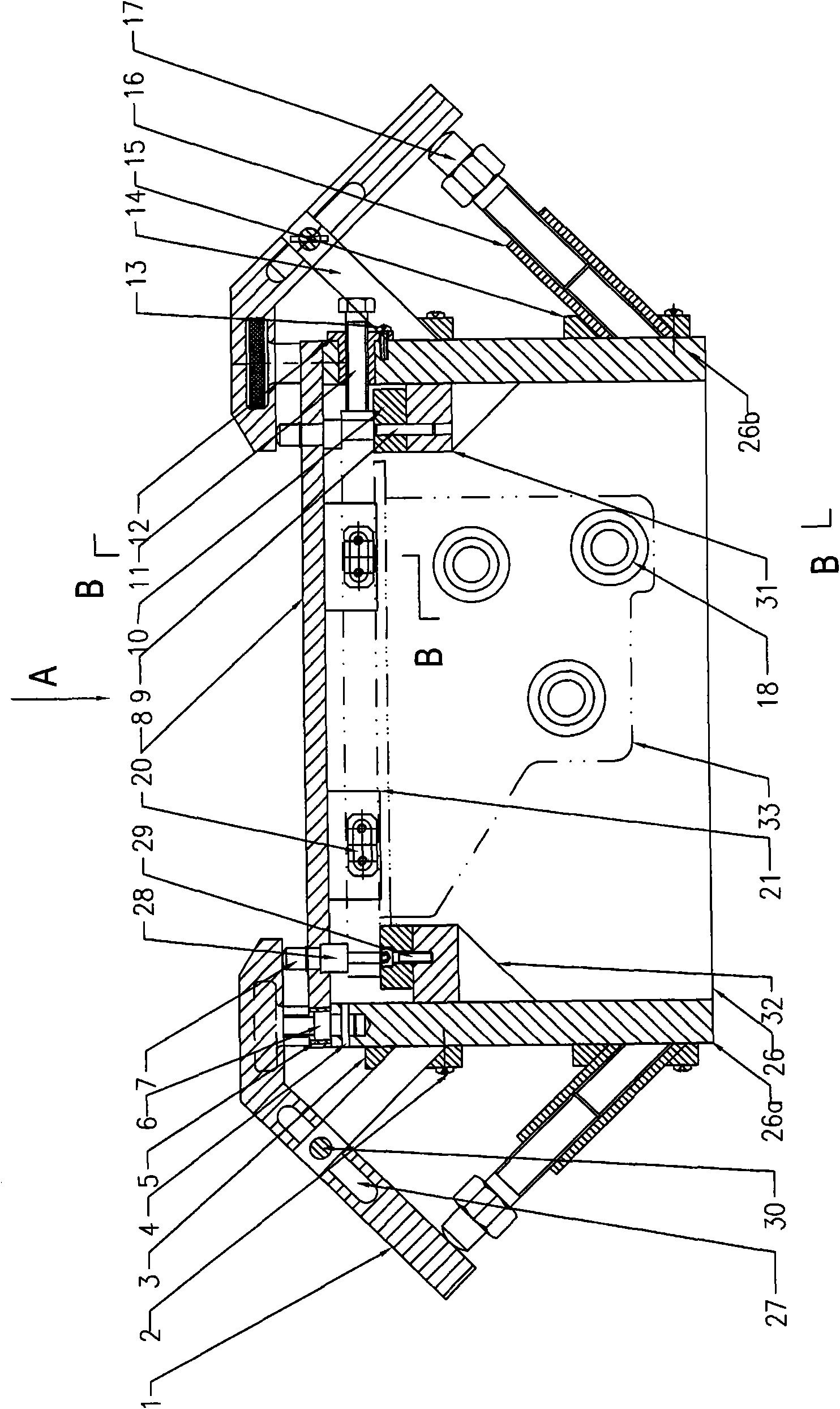 Drill clamp for connecting rod rest of needle core bed