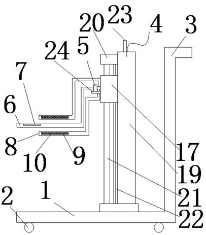 Pneumatic pollination control device for large row ratio hybrid rice seed production