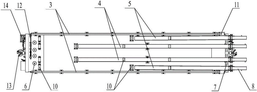 Rail-switching operation vehicle and rail-switching transport vehicle set