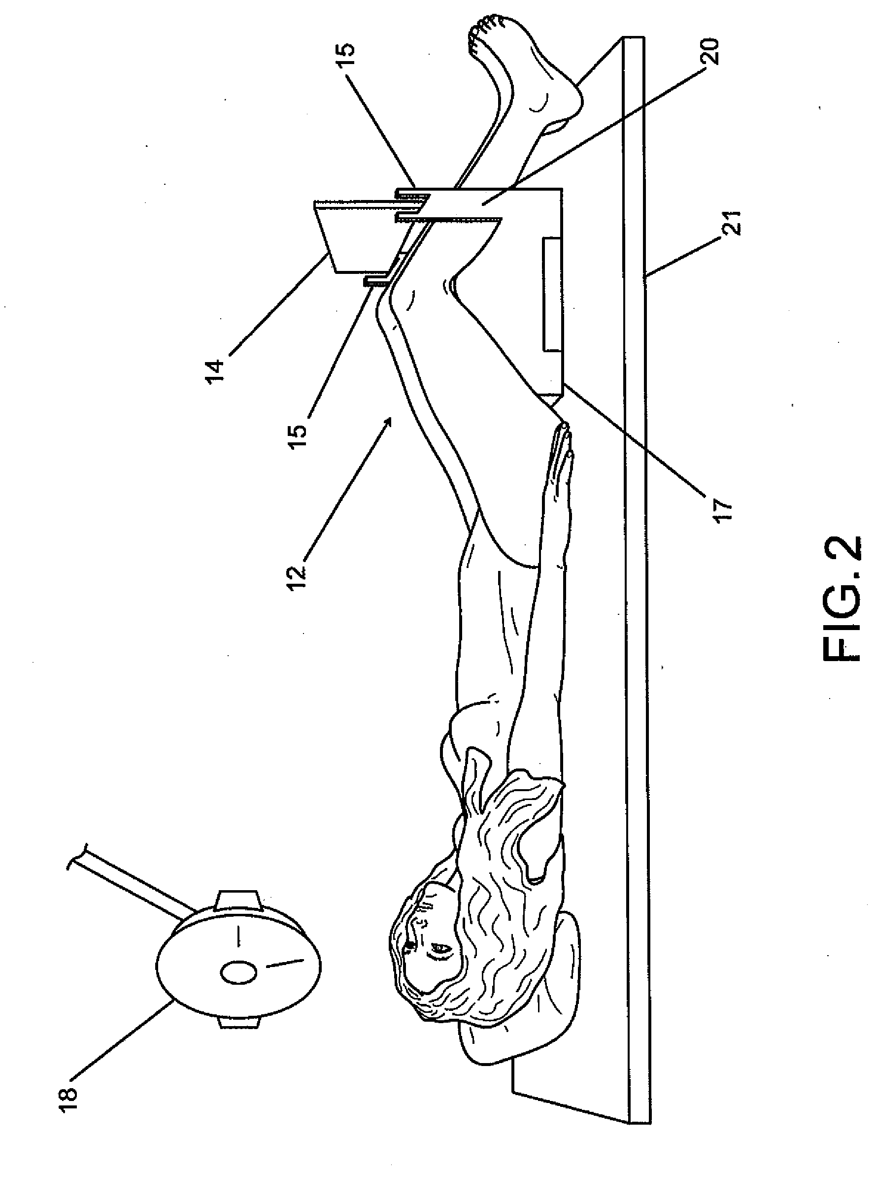 Patient positioning device and method for obtaining bent knee x-ray views