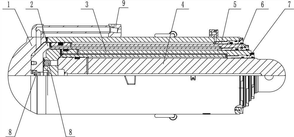 Assembly method of multi-stage oil cylinder