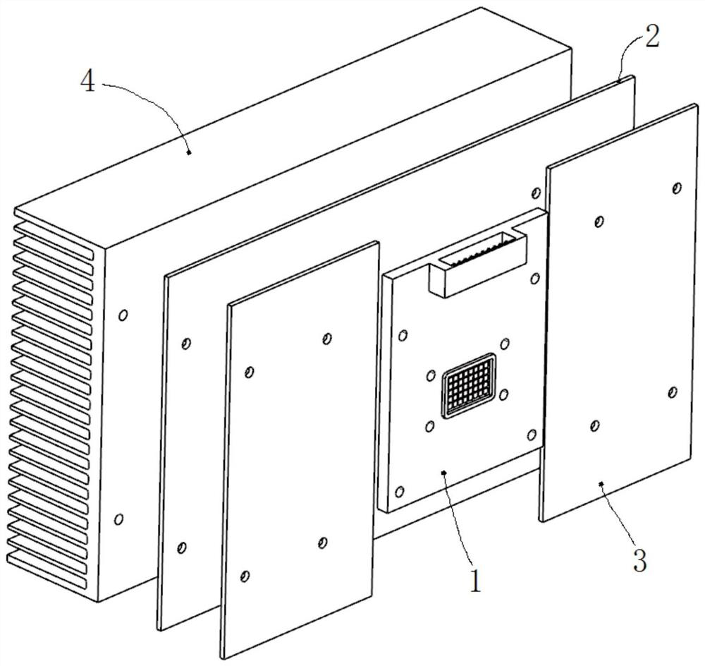 Low-thermal-resistance projection light source heat dissipation device