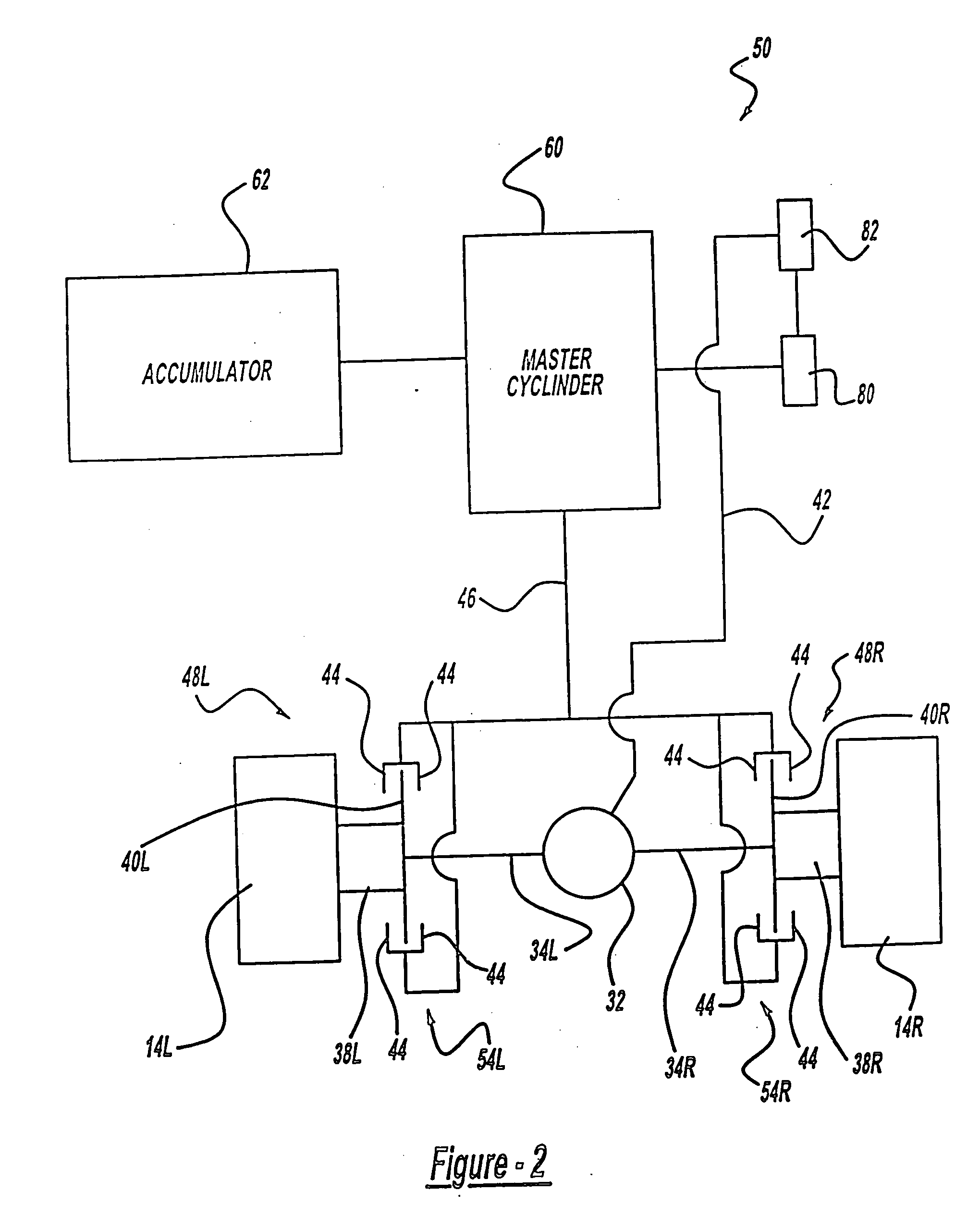 Golf car having disk brakes and flexible brake lines