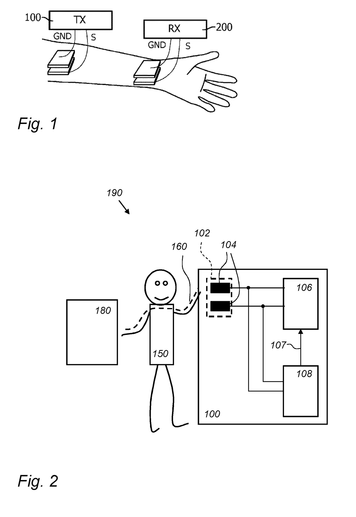 Body coupled communication device with synchronization