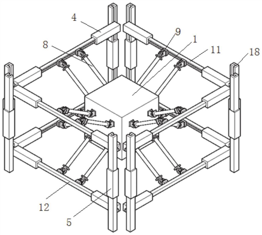 A semi-active temperature control vibration damping device and method based on shape memory alloy