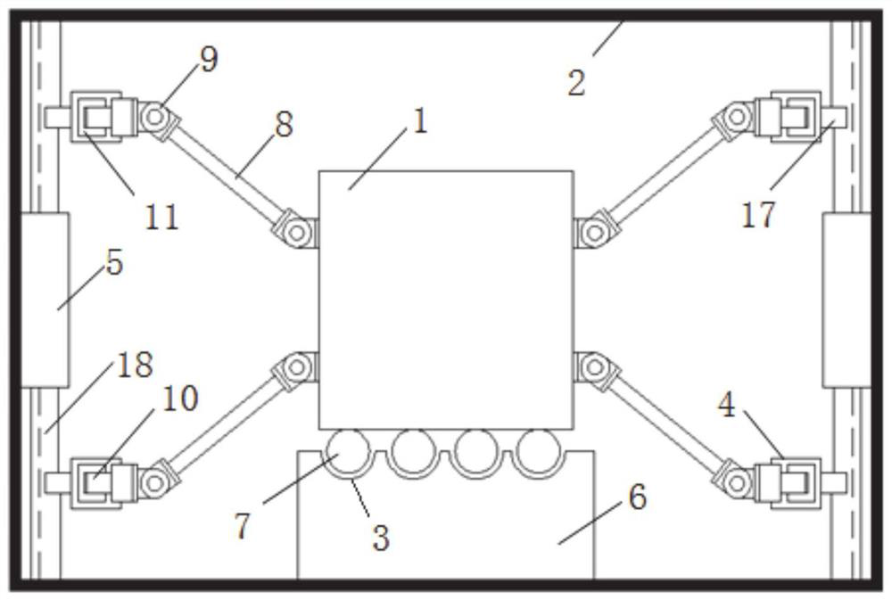 A semi-active temperature control vibration damping device and method based on shape memory alloy