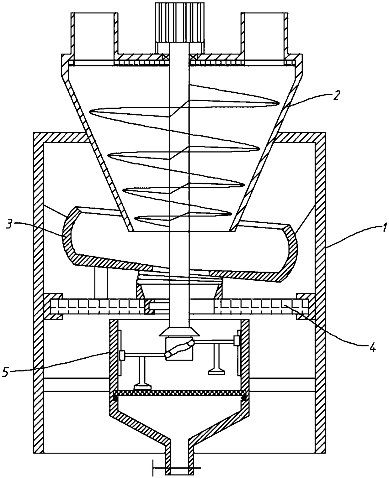 Uniform feeding type proportioning equipment for aquaculture