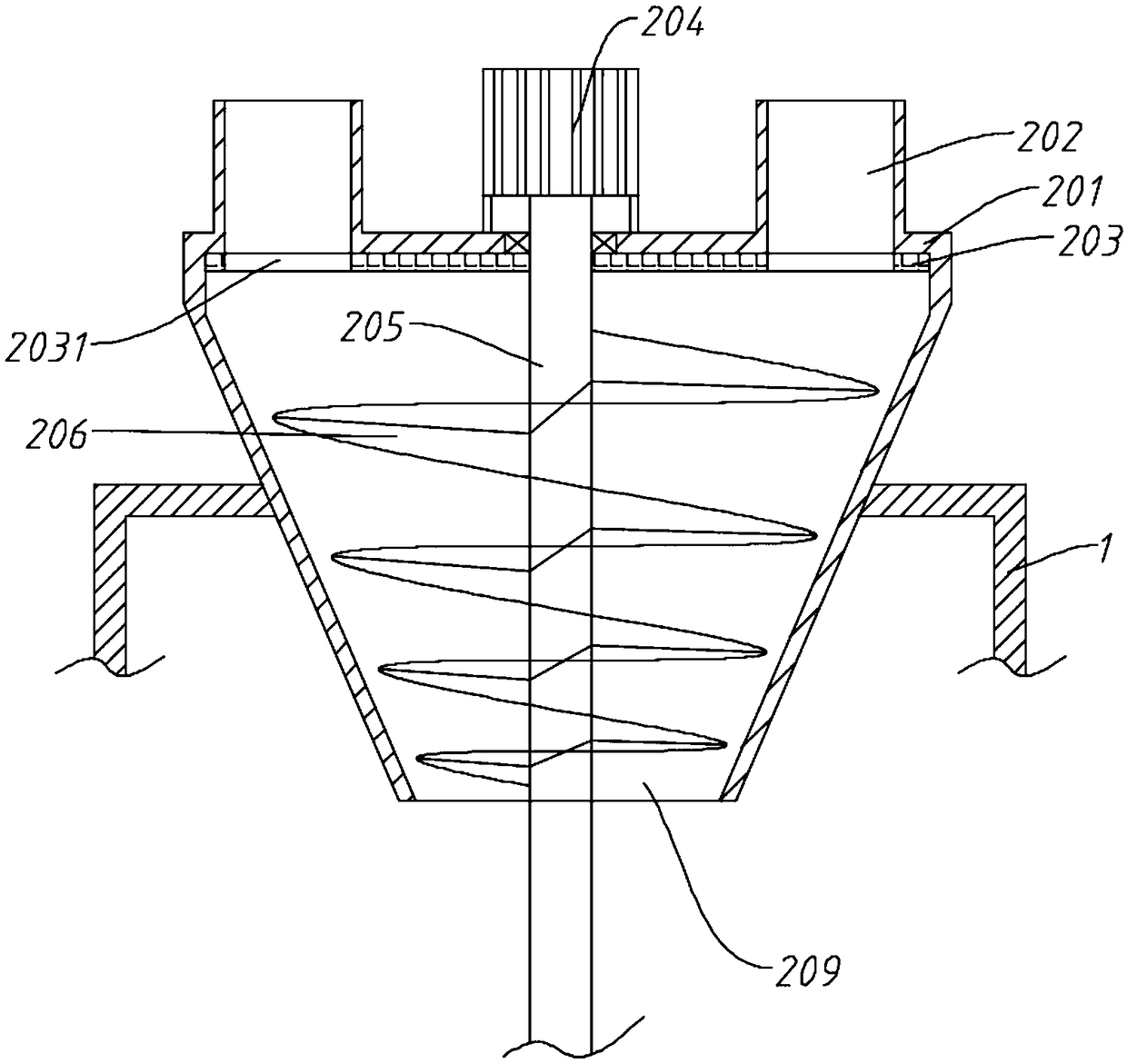 Uniform feeding type proportioning equipment for aquaculture