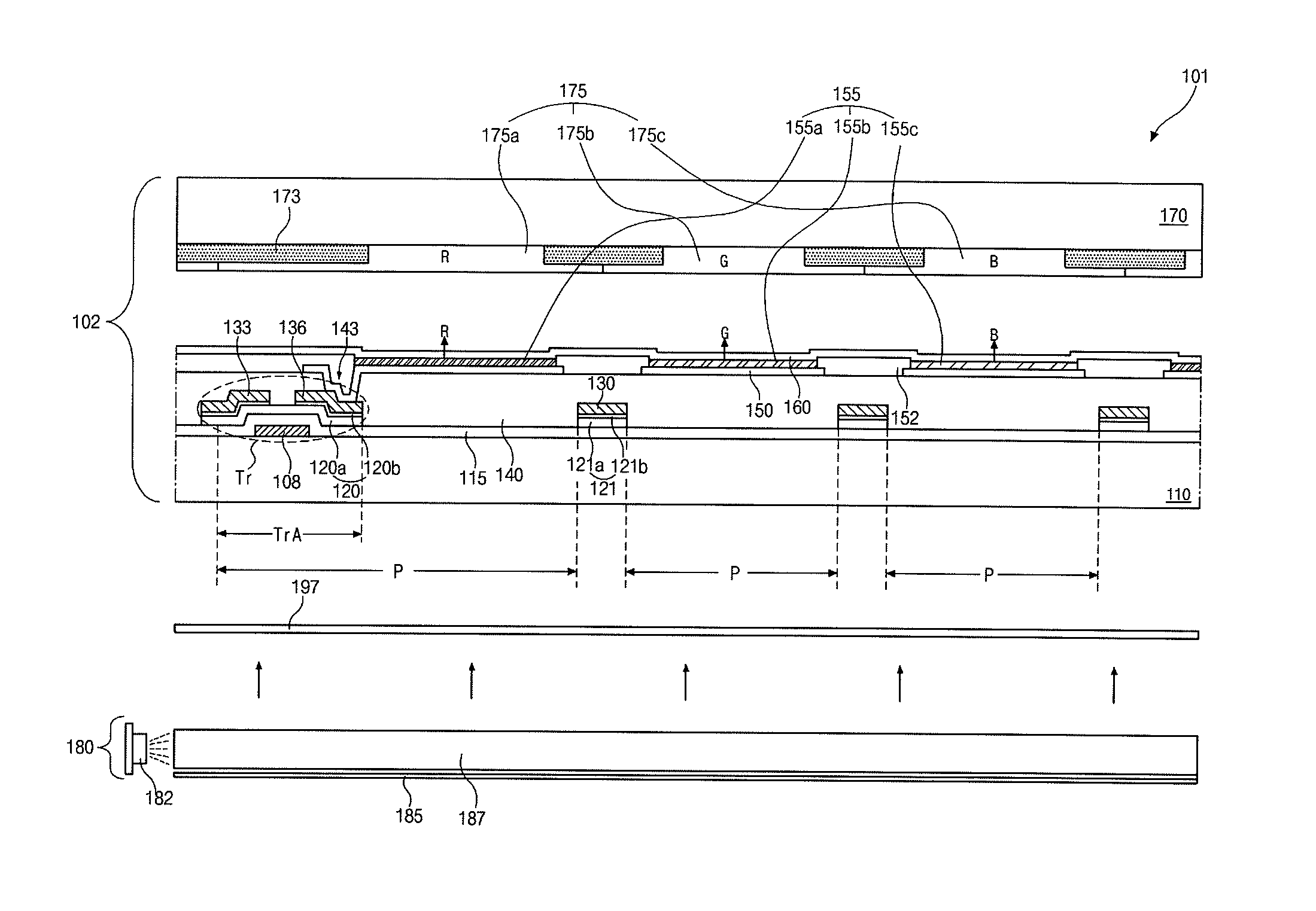 Quantum rod light-emitting display device