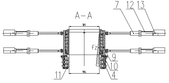 Method and device for dynamically maintaining conicity of narrow face of slab crystallizer on line