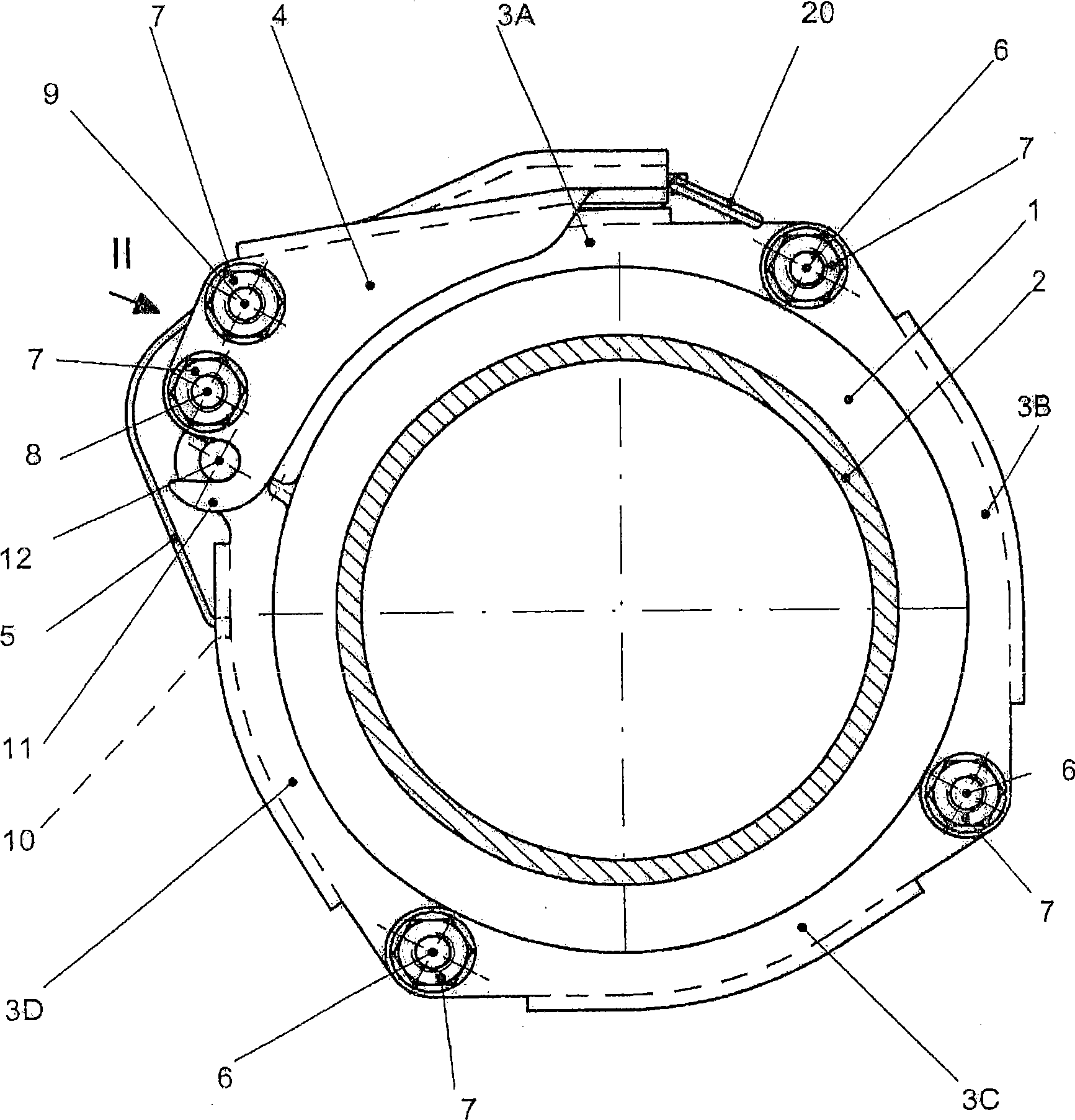 Mechanism for connecting two flanged pipe ends or tube ends