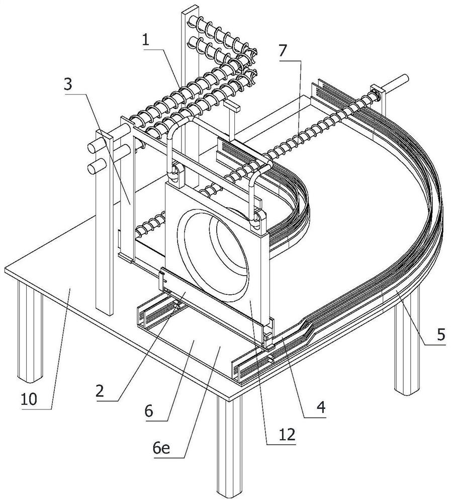 An automatic unloading device for castings without power