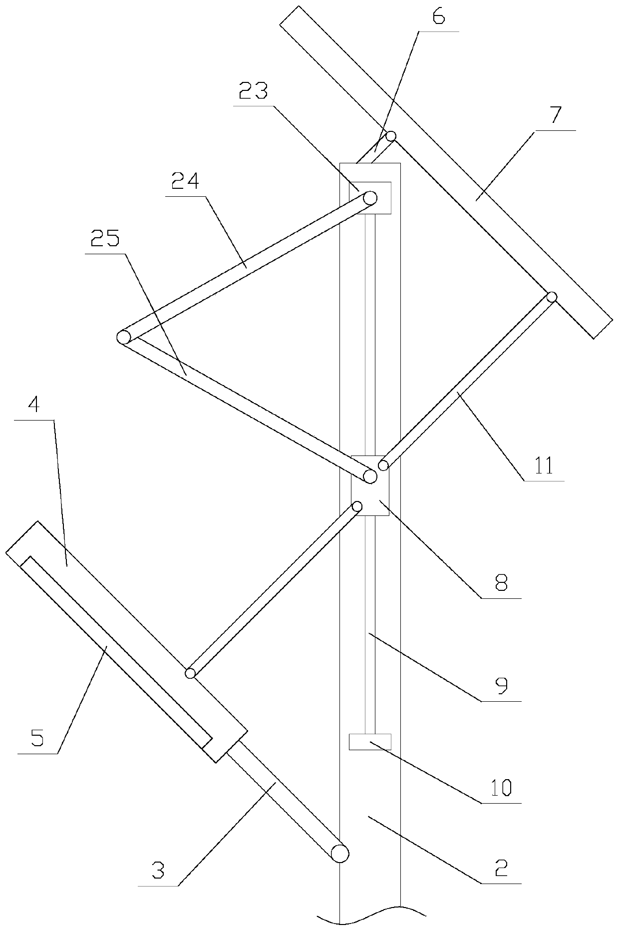 An intelligent solar street lamp with flexible structure and automatic cleaning function