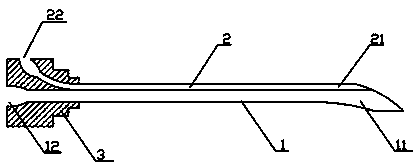 Combined spinal-epidural anesthesia double-cavity integrated puncture needle