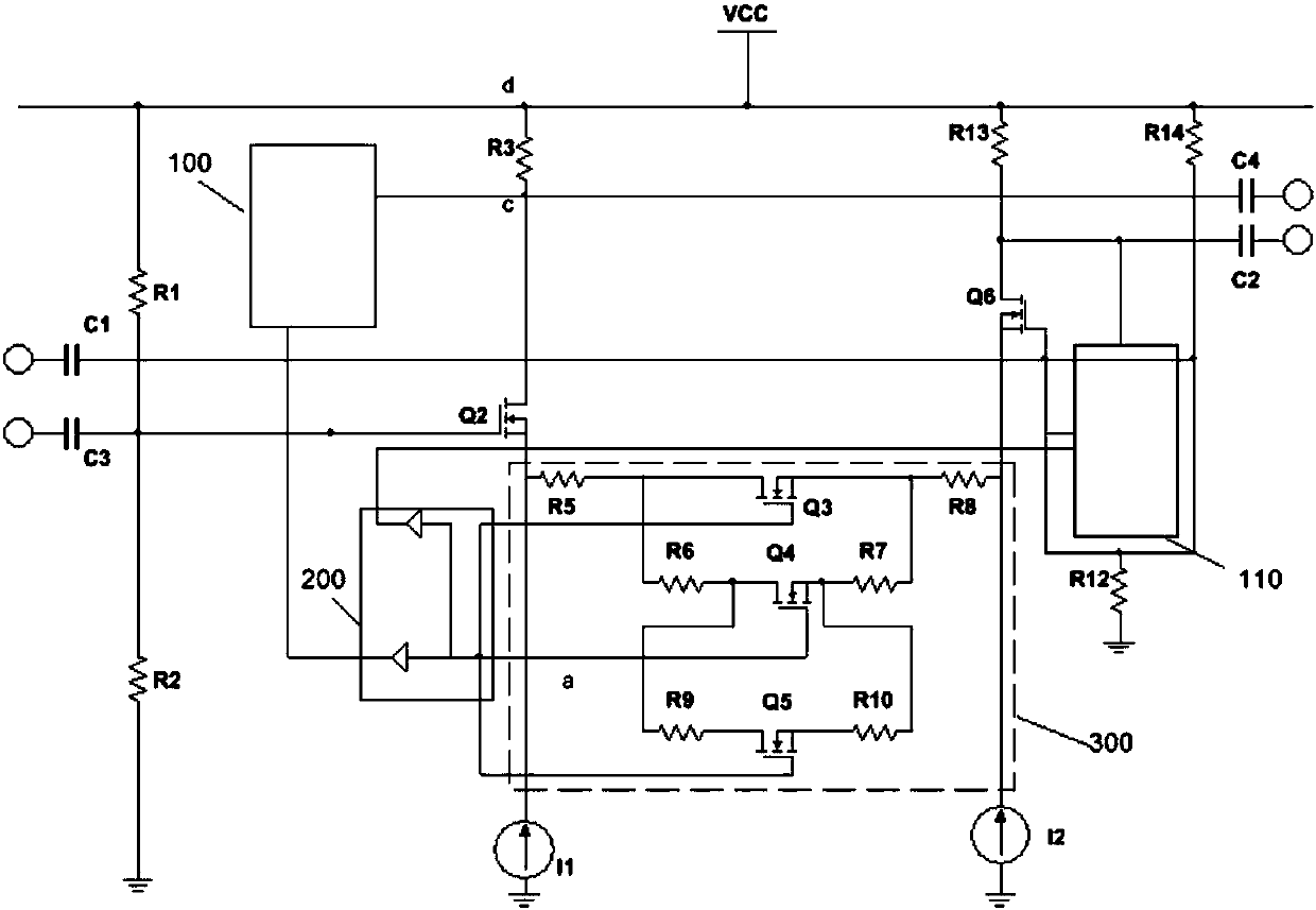 Stable signal amplification circuit structure