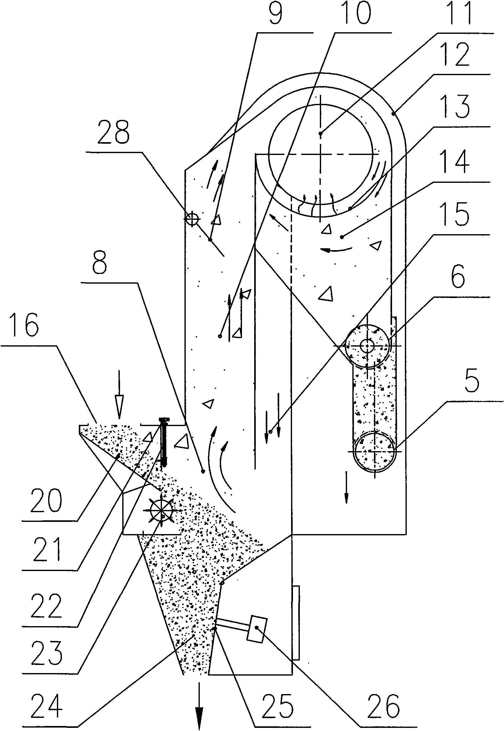 Circulating winnowing machine