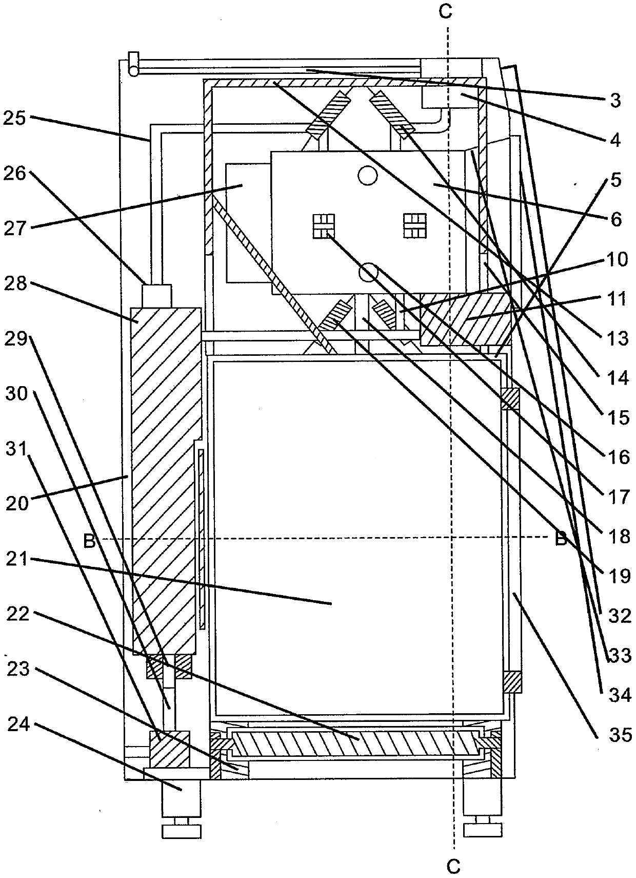 Squeezing and rubbing dual high window reciprocal drum washing machine