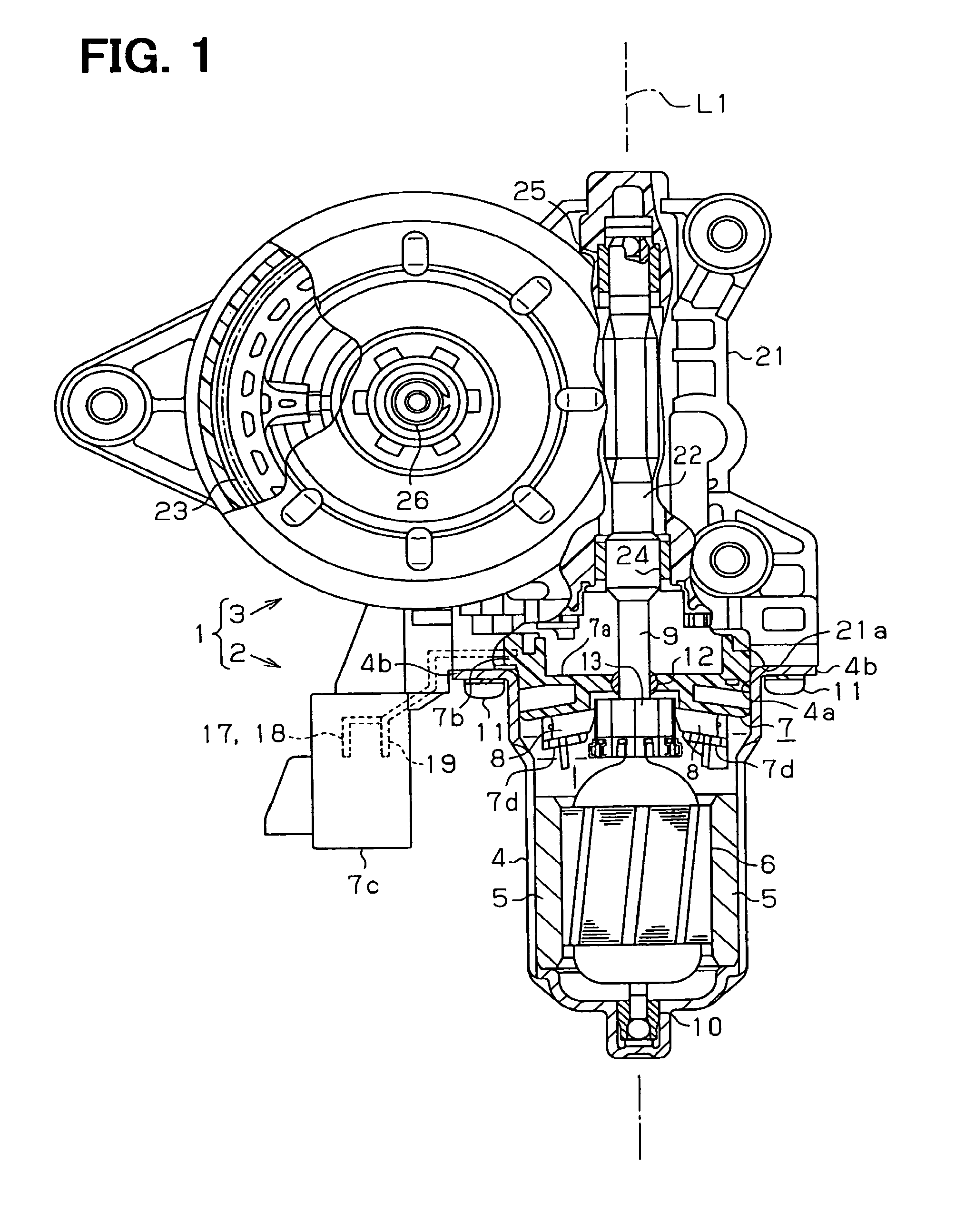 Motor and brush holder thereof