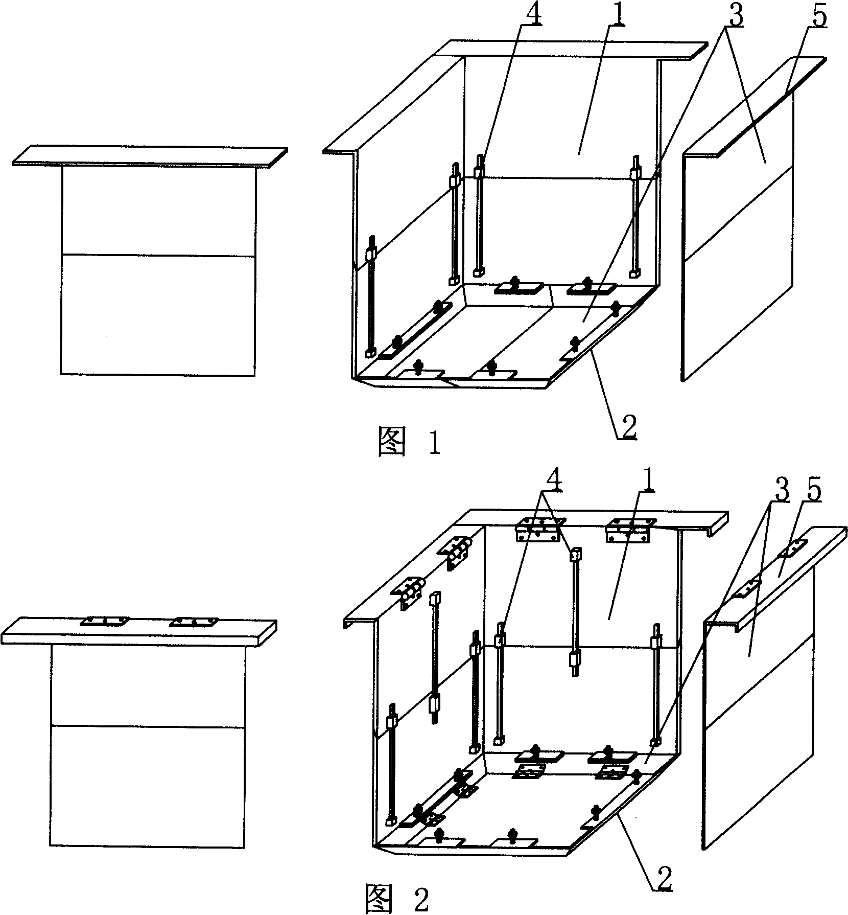 Shaping mold of members of mould shell