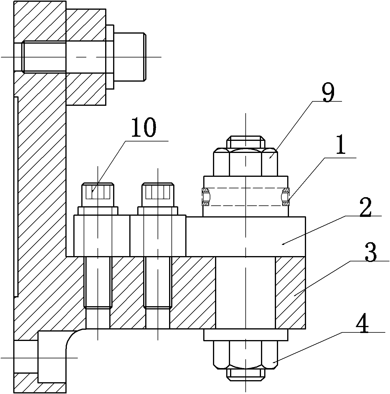 Processing technology of threaded holes of inner ring of position marker