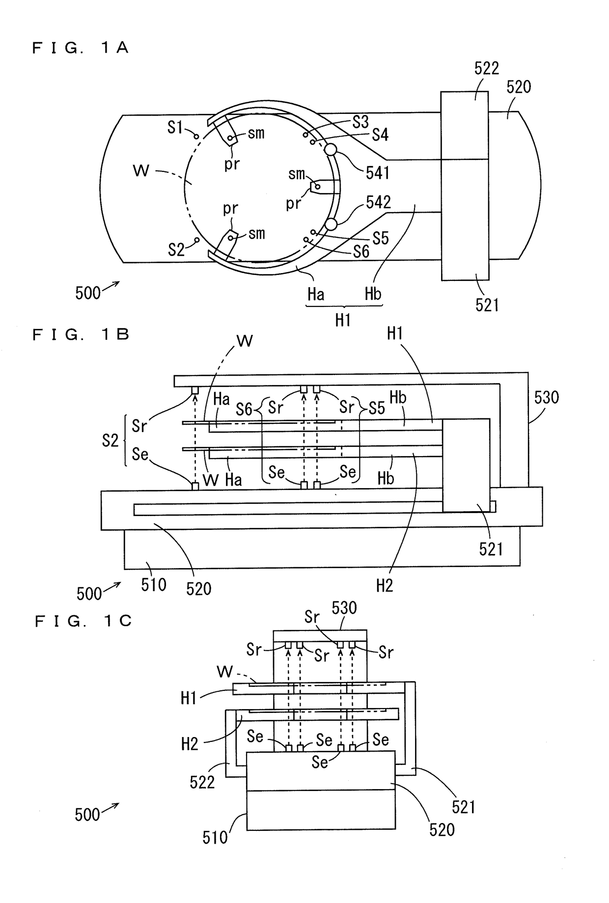 Substrate transport device, detection position calibration method and substrate processing apparatus