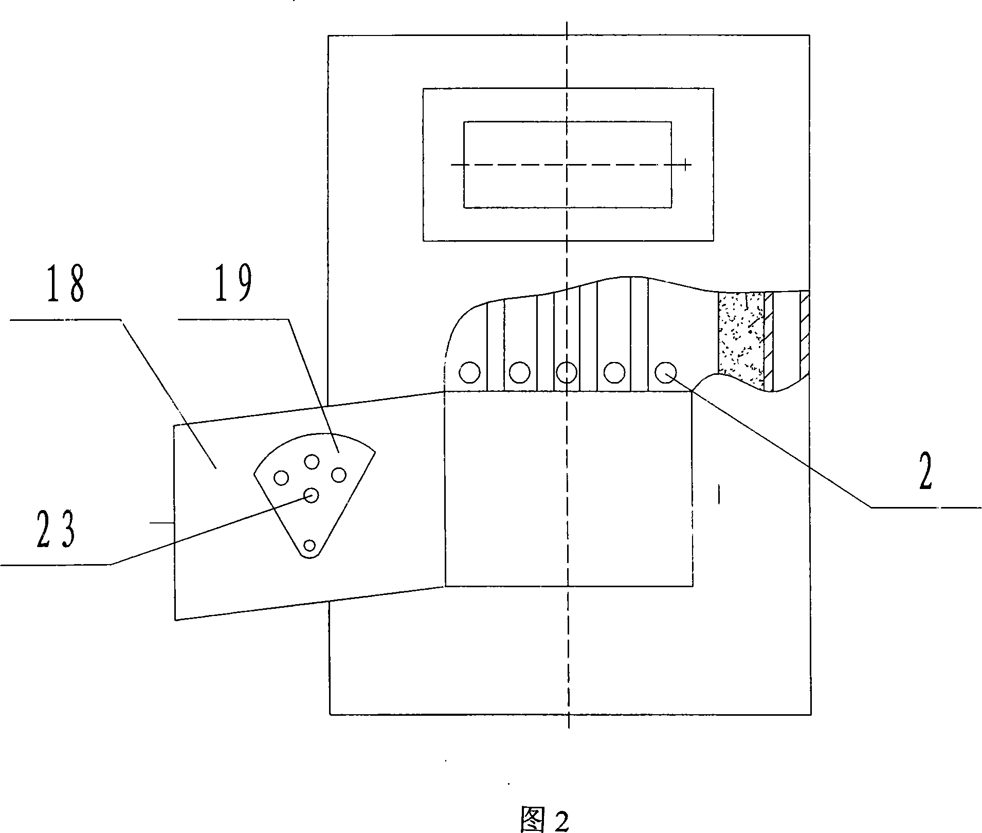 Hot gas flow reversion burner