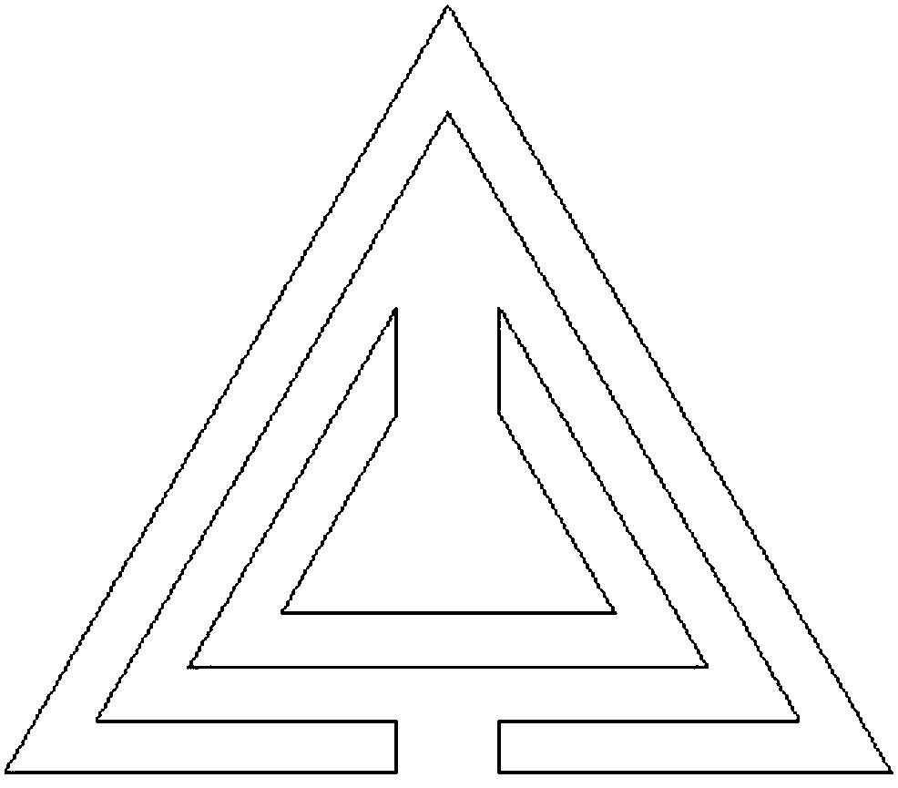 Integrated substrate wave-guide bandpass filter based on triangular complementary split-ring resonator