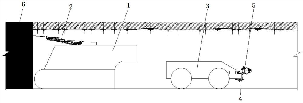 Rapid construction system and method for anchor rod holes on side wall of tunneling working face and advance borehole